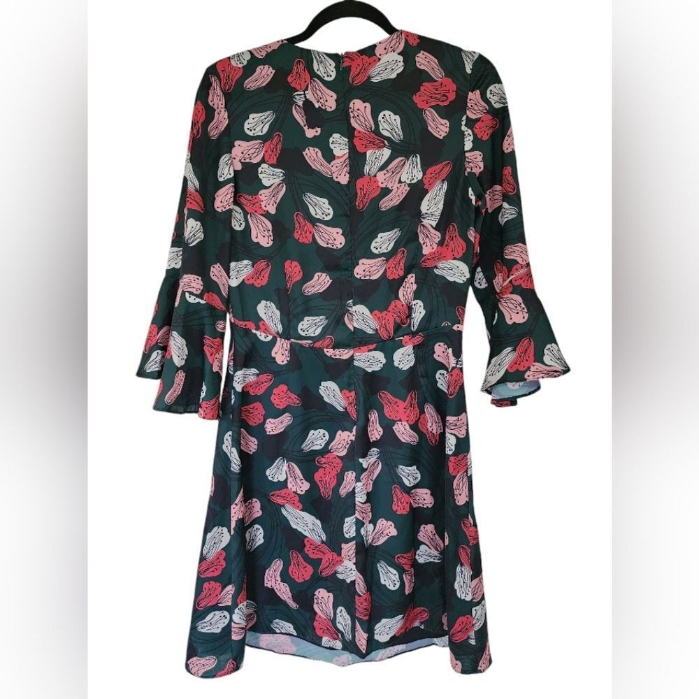 RACHEL ANTONOFF Pink, Red, Green Floral A-Line dress size 4 - Picture 2 of 5